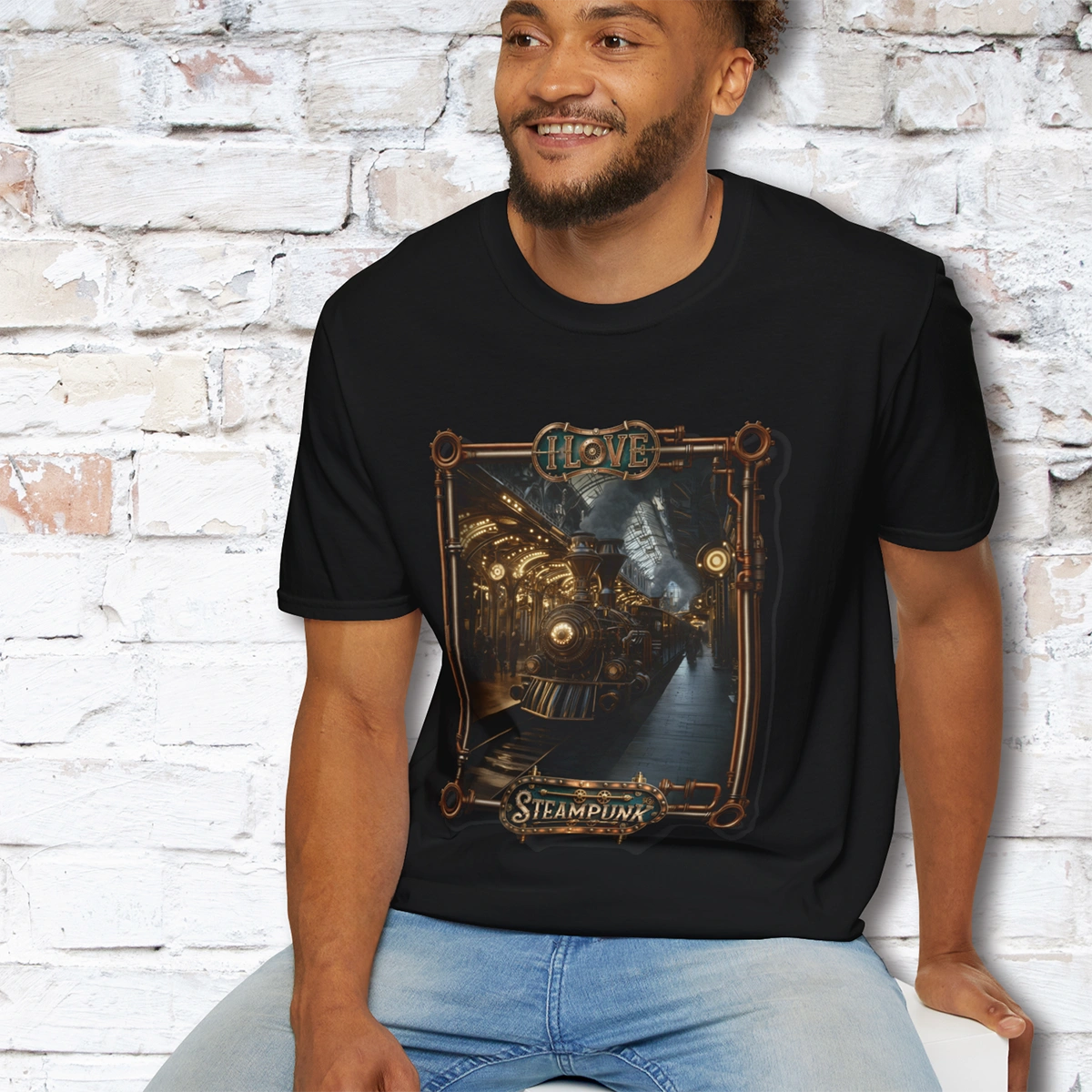 I love Steampunk - Train #4 Unisex T shirt