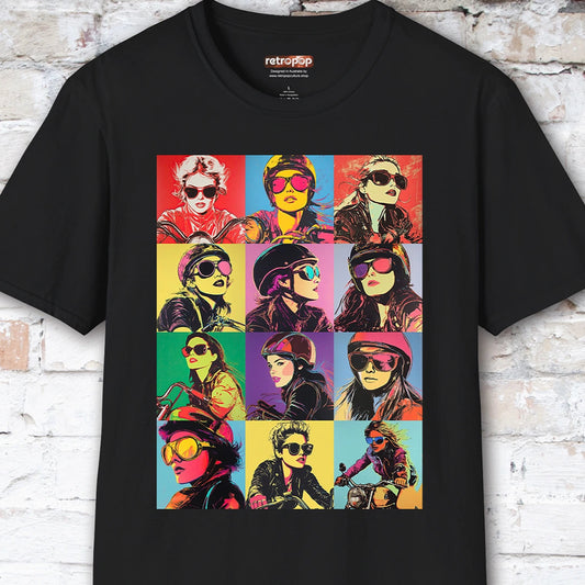 Pop Art Female Biker Women's T shirt
