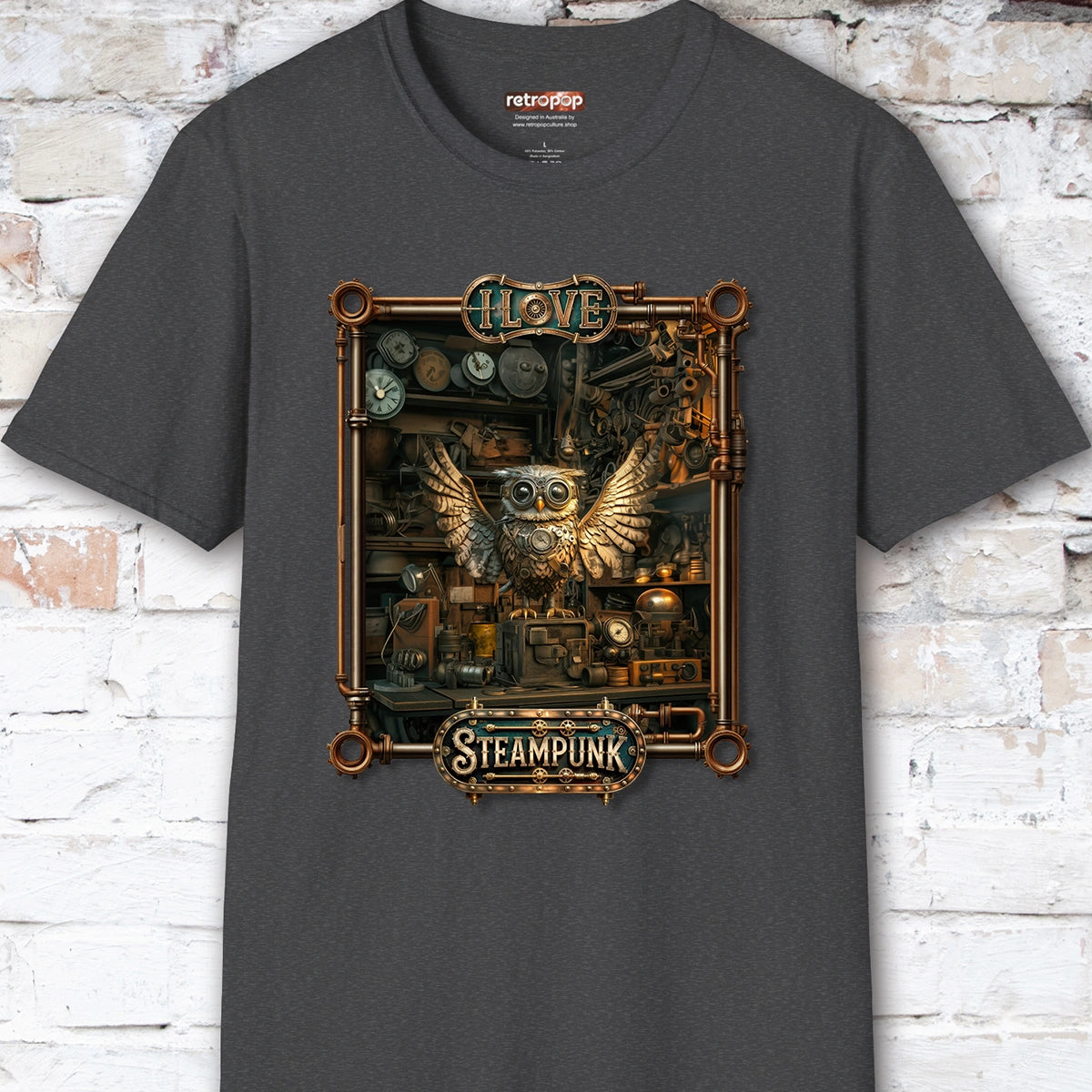 I love Steampunk Owl #18 Unisex T shirt