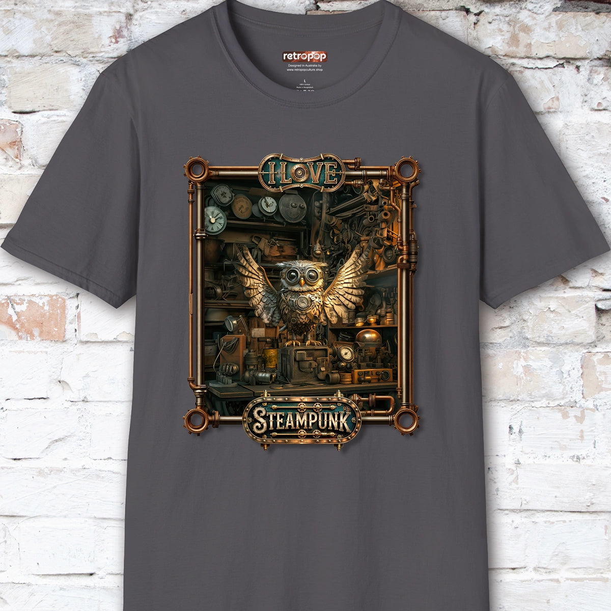 I love Steampunk Owl #18 Unisex T shirt