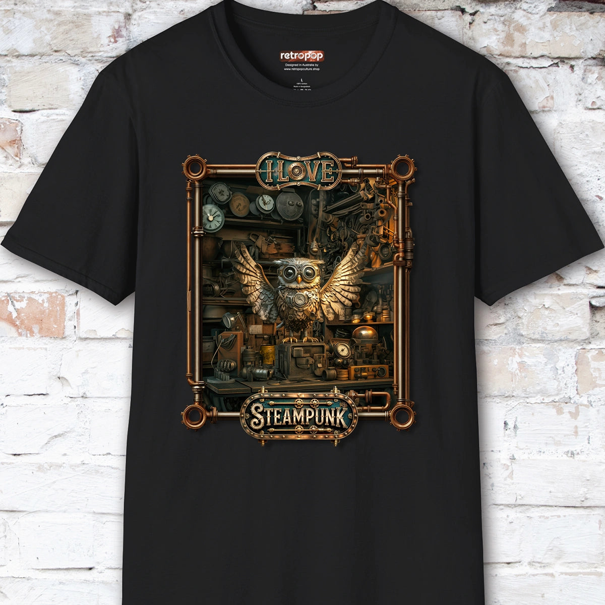 I love Steampunk Owl #18 Unisex T shirt