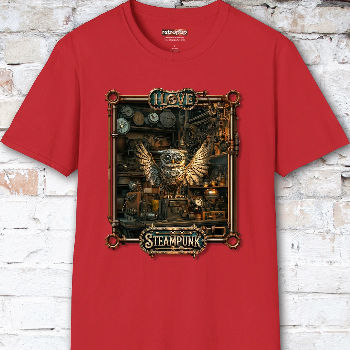 I love Steampunk Owl #18 Unisex T shirt