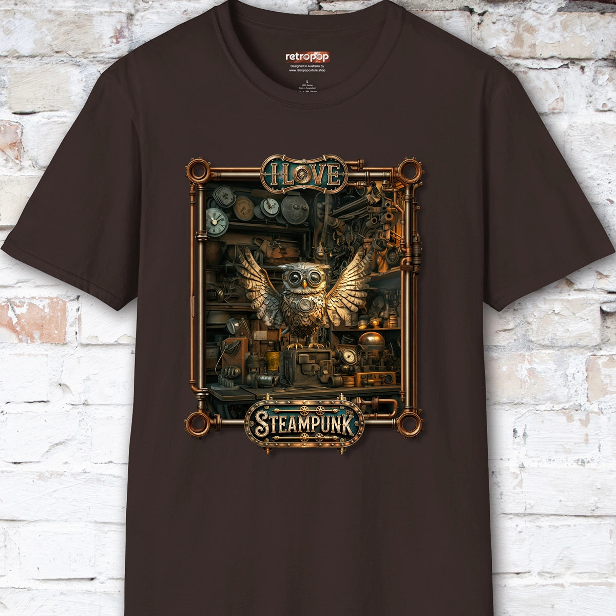I love Steampunk Owl #18 Unisex T shirt