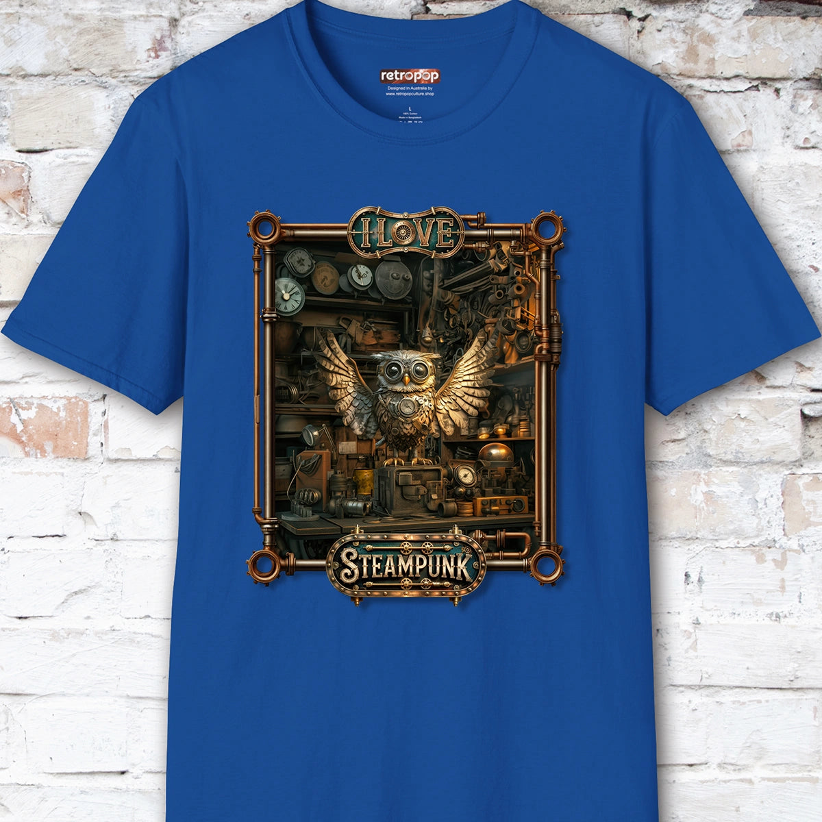 I love Steampunk Owl #18 Unisex T shirt