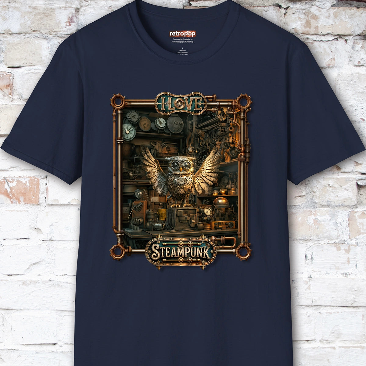 I love Steampunk Owl #18 Unisex T shirt