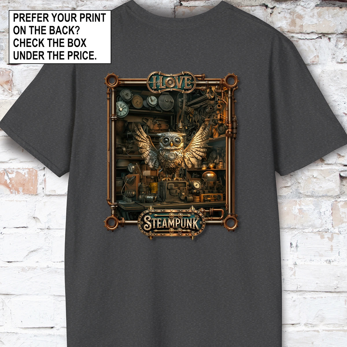I love Steampunk Owl #18 Unisex T shirt