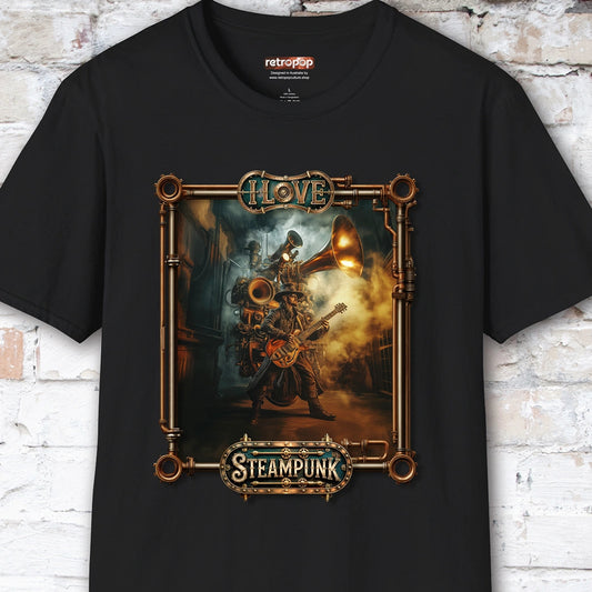 I love Steampunk Guitarist #13 Unisex T shirt