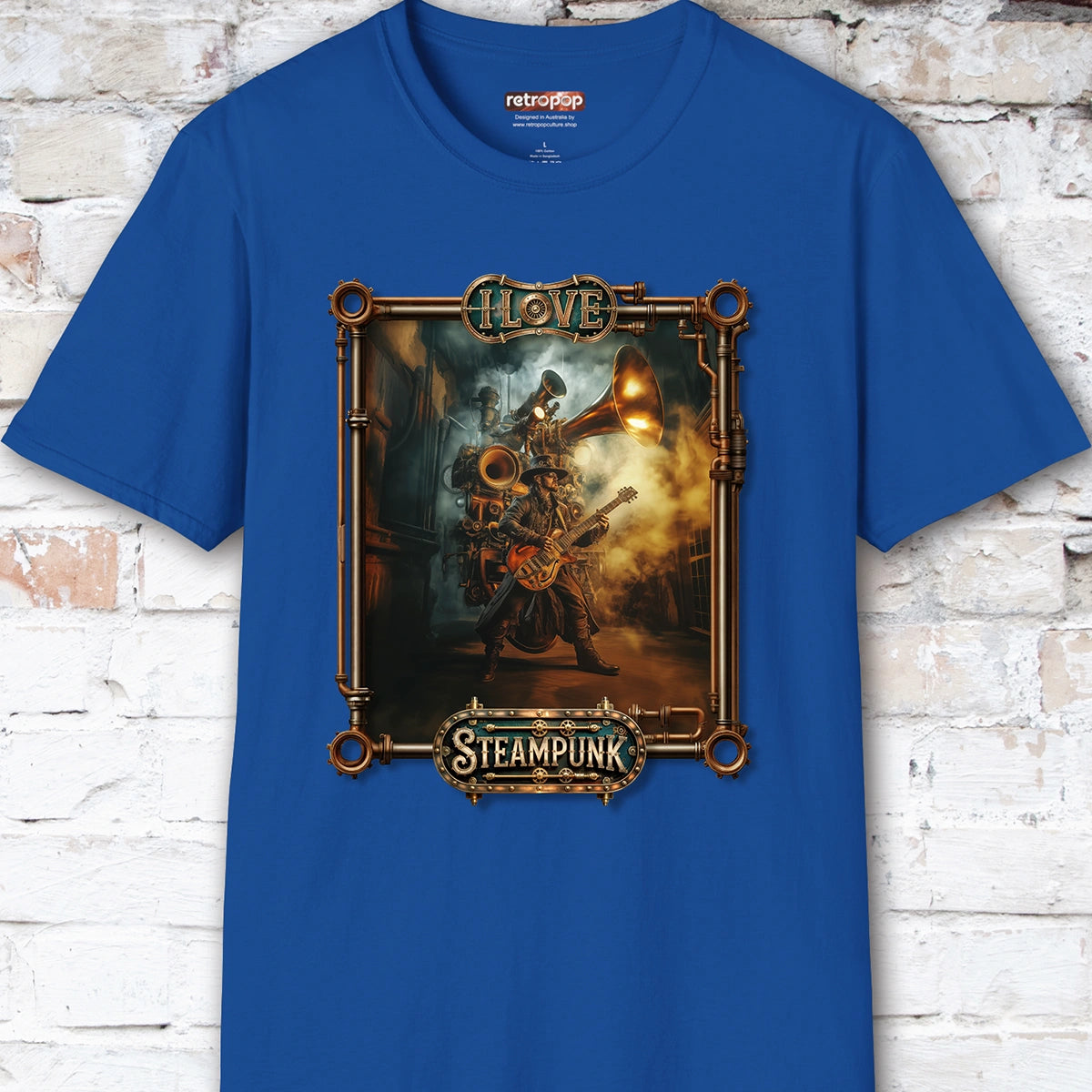 I love Steampunk Guitarist #13 Unisex T shirt
