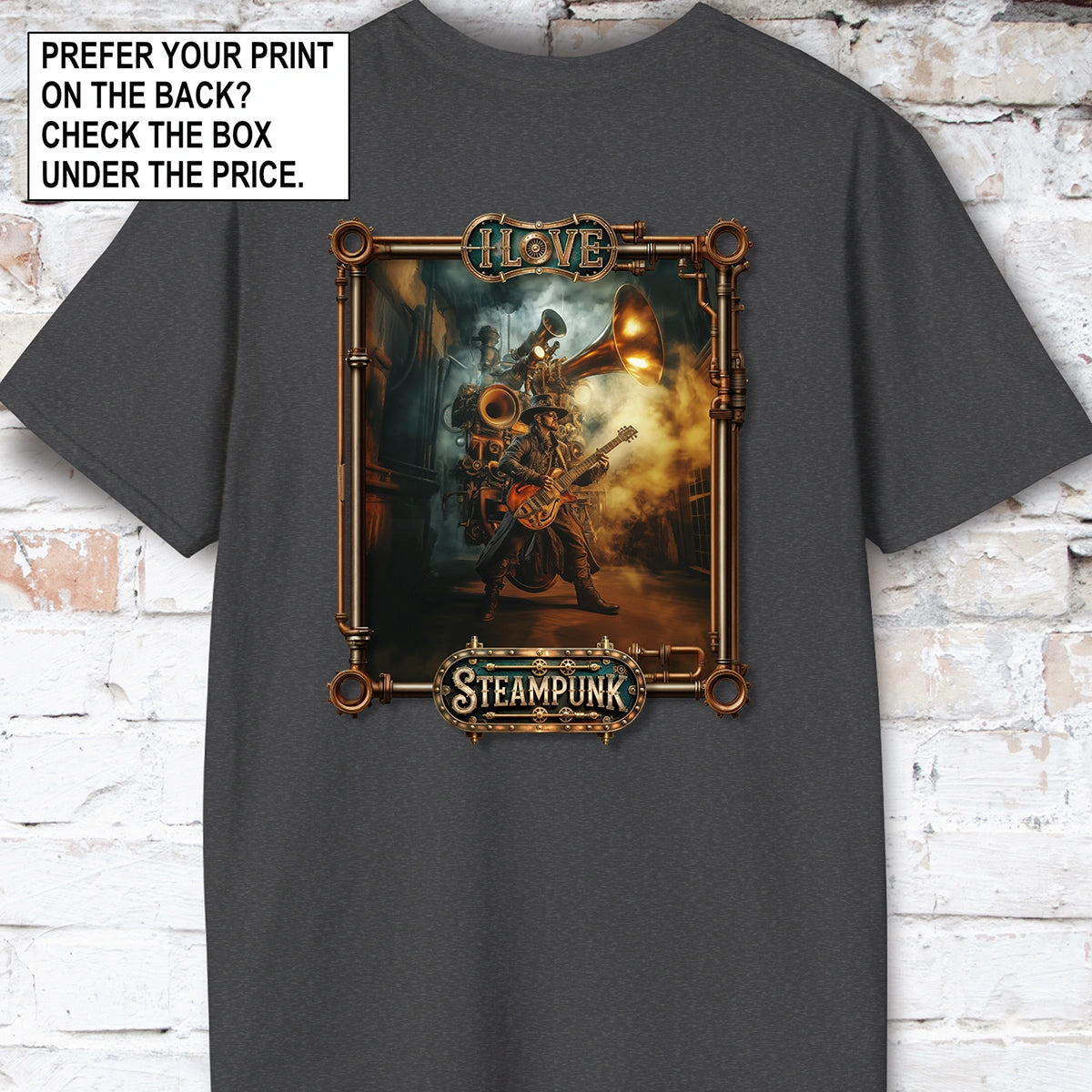 I love Steampunk Guitarist #13 Unisex T shirt