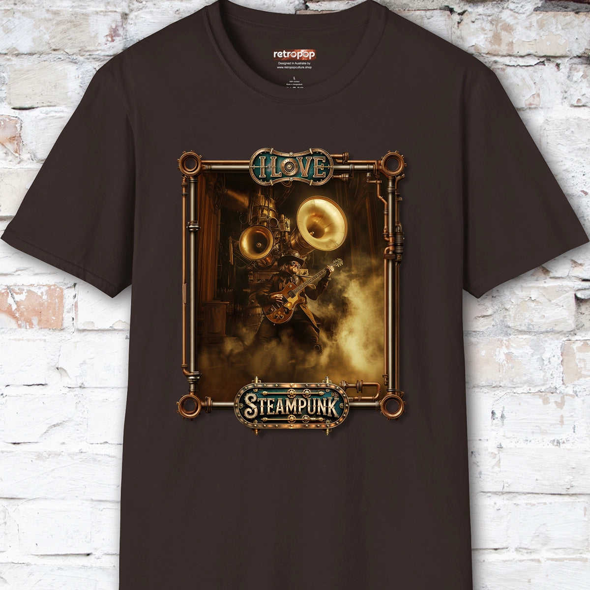 I love Steampunk Guitarist #14 Unisex T shirt