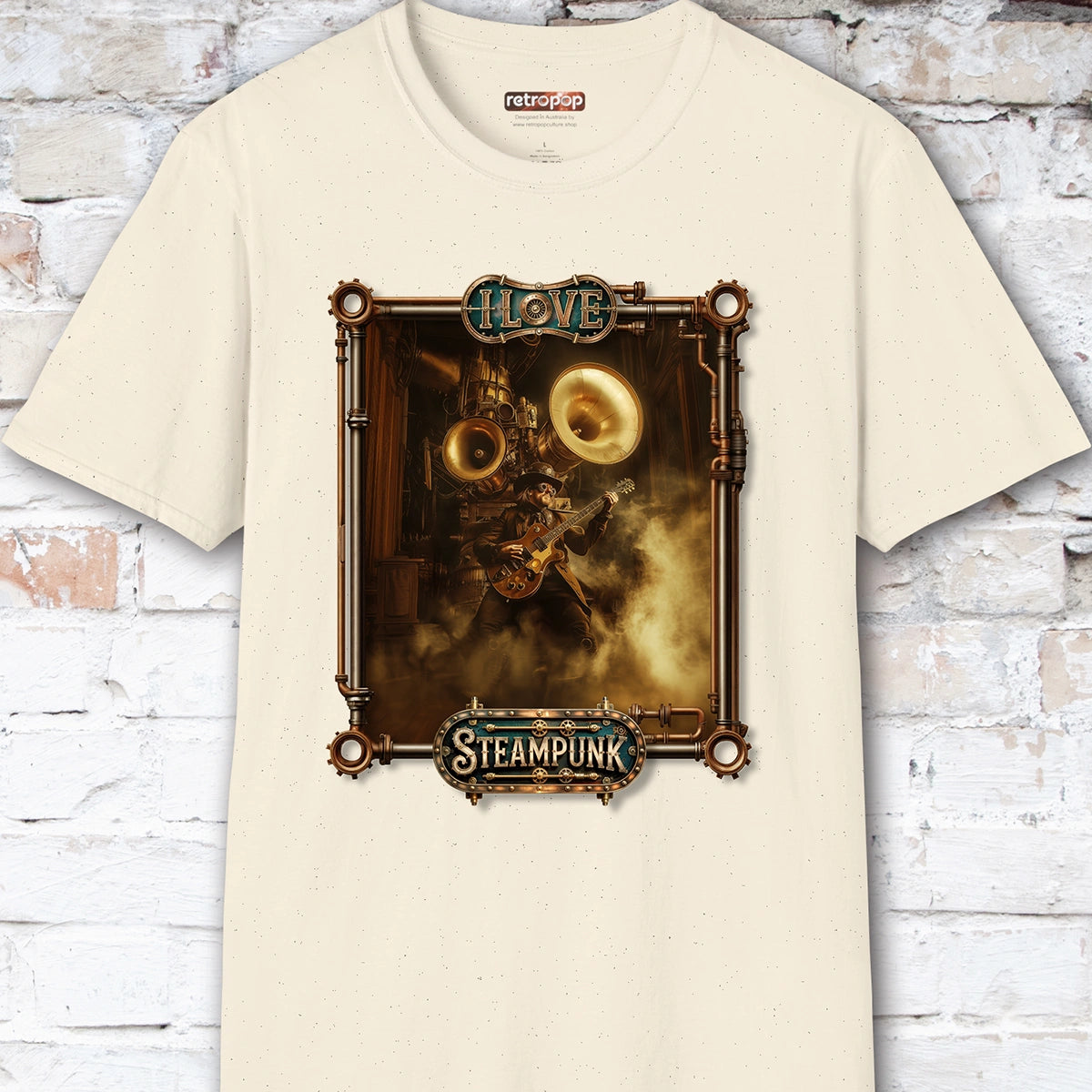 I love Steampunk Guitarist #14 Unisex T shirt
