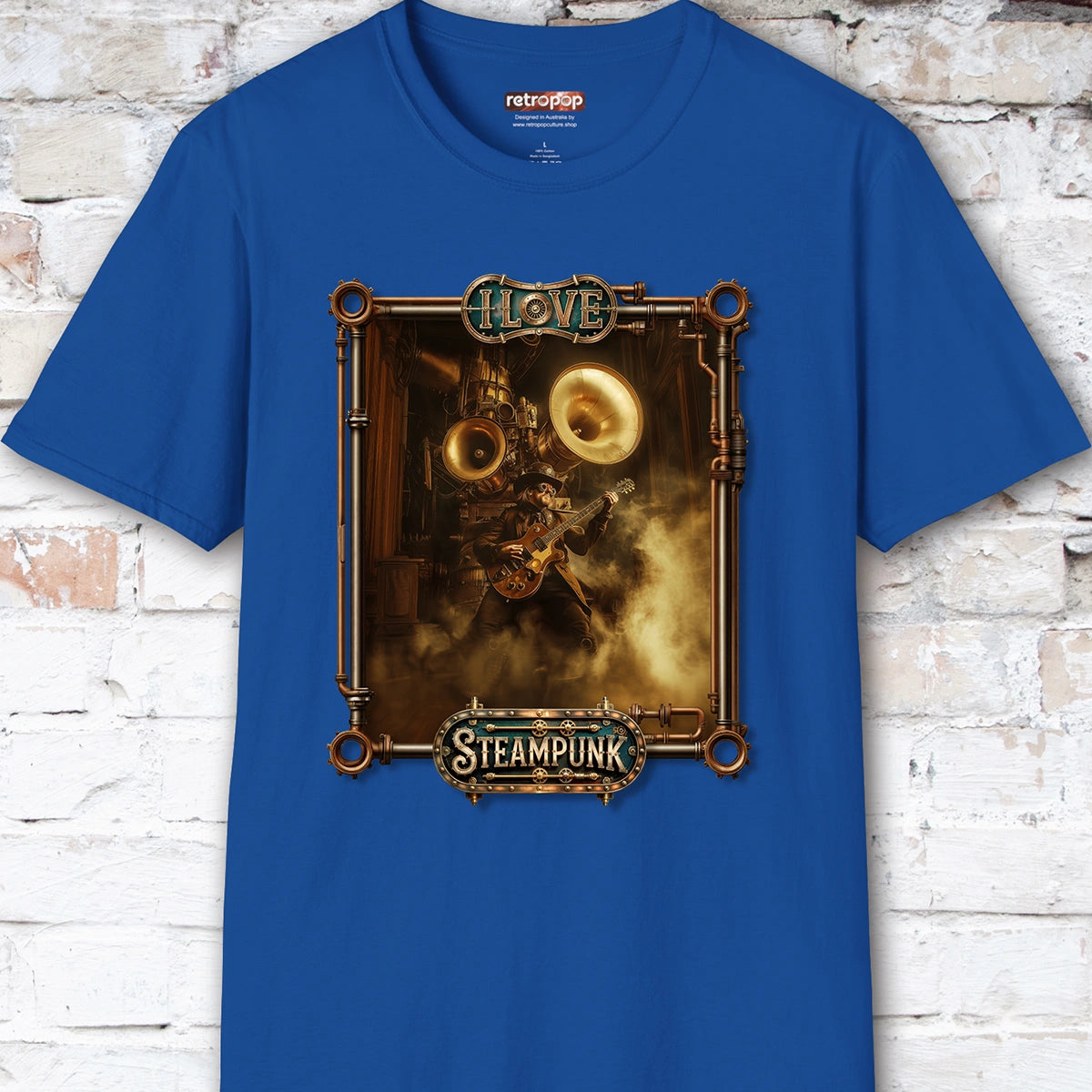 I love Steampunk Guitarist #14 Unisex T shirt