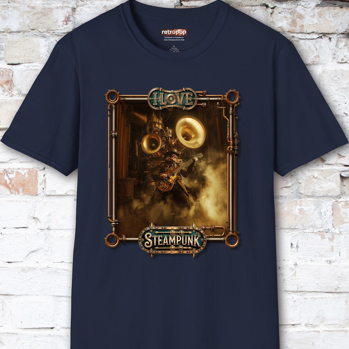 I love Steampunk Guitarist #14 Unisex T shirt