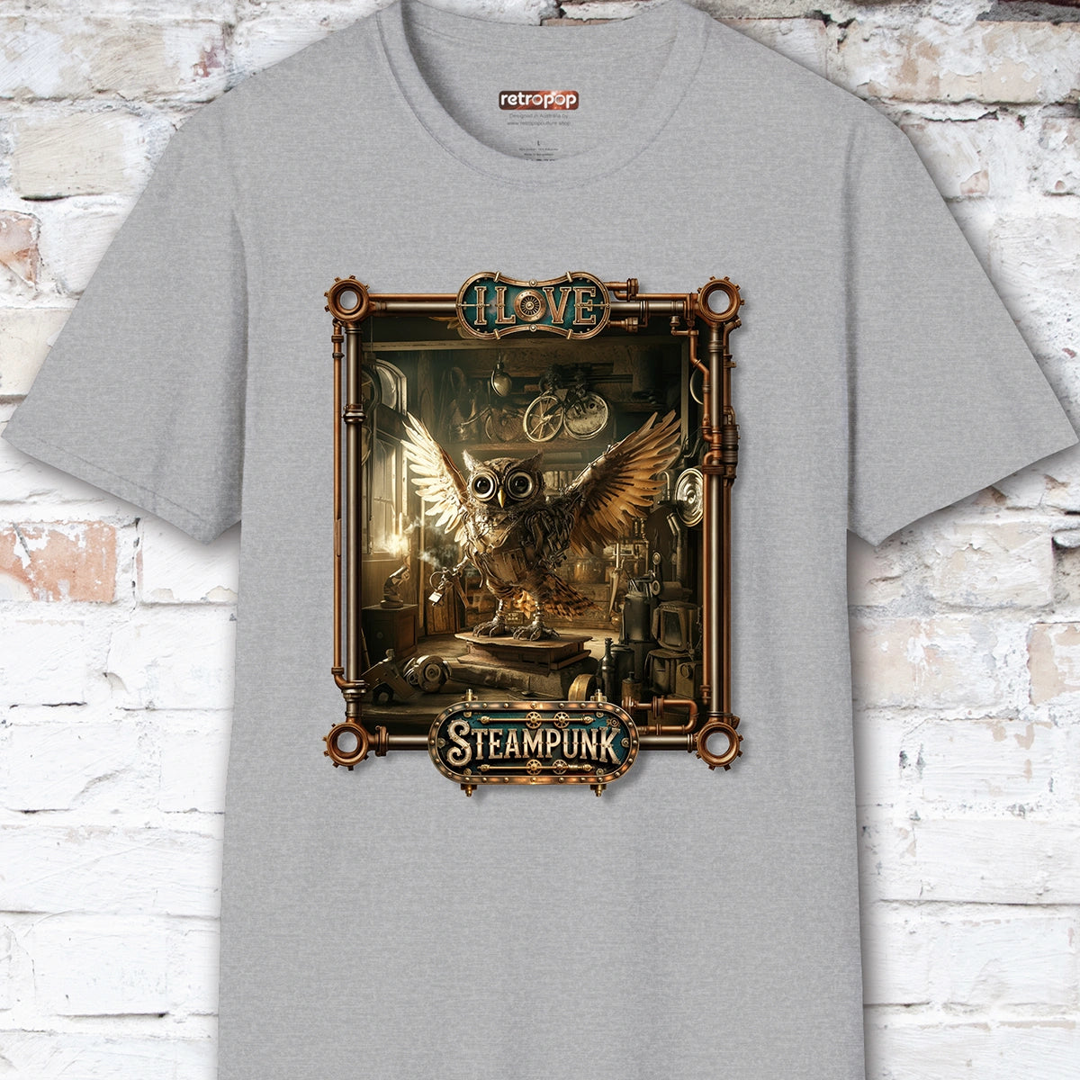 I love Steampunk Owl #17 Unisex T shirt