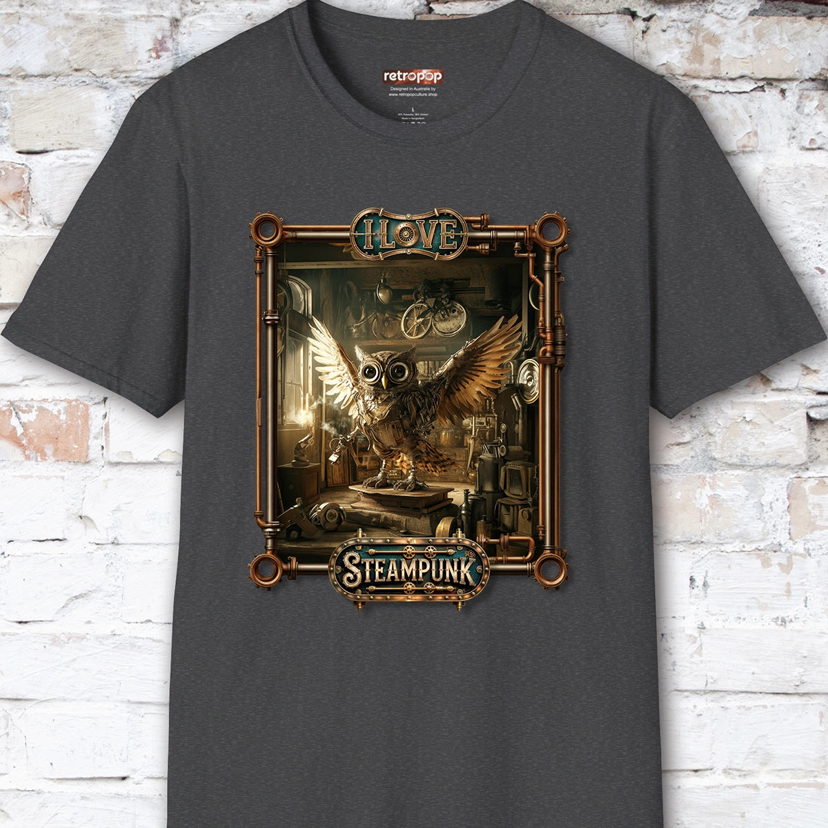I love Steampunk Owl #17 Unisex T shirt