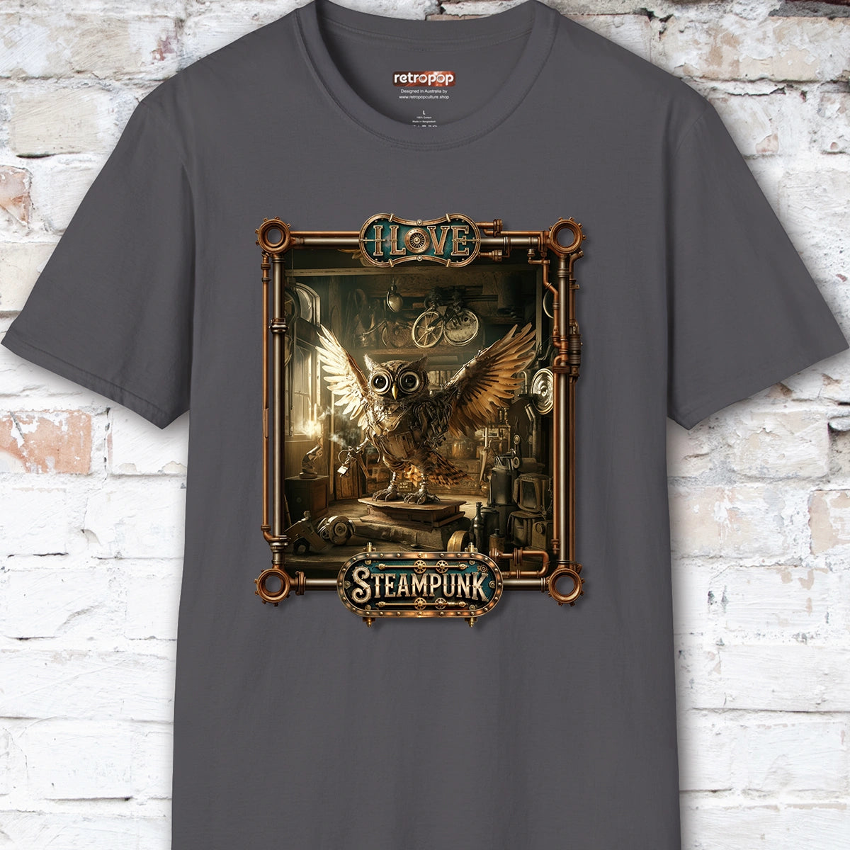 I love Steampunk Owl #17 Unisex T shirt