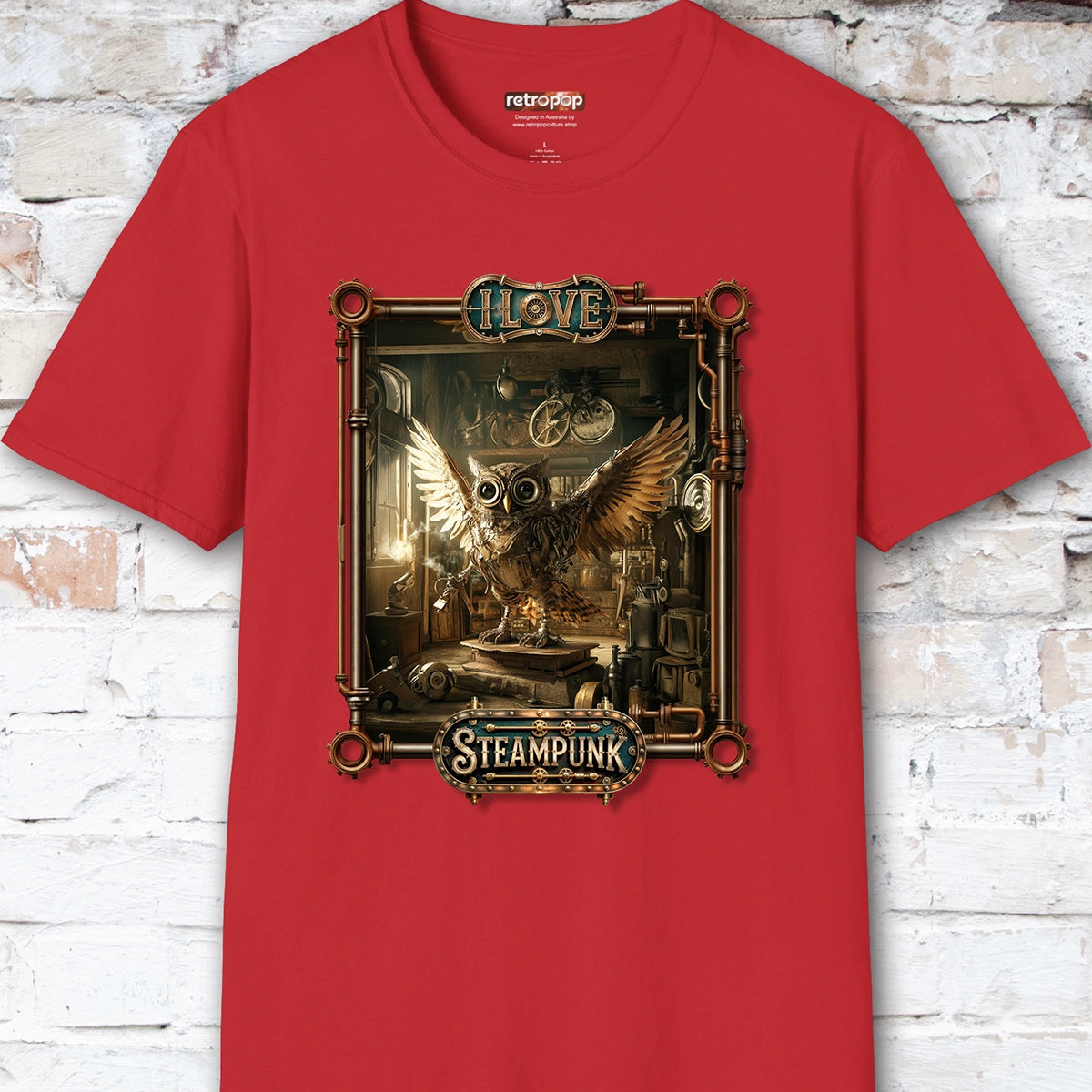 I love Steampunk Owl #17 Unisex T shirt