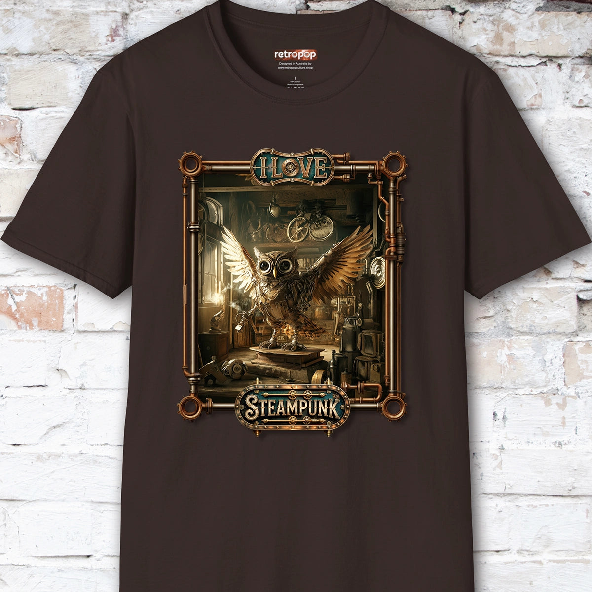 I love Steampunk Owl #17 Unisex T shirt