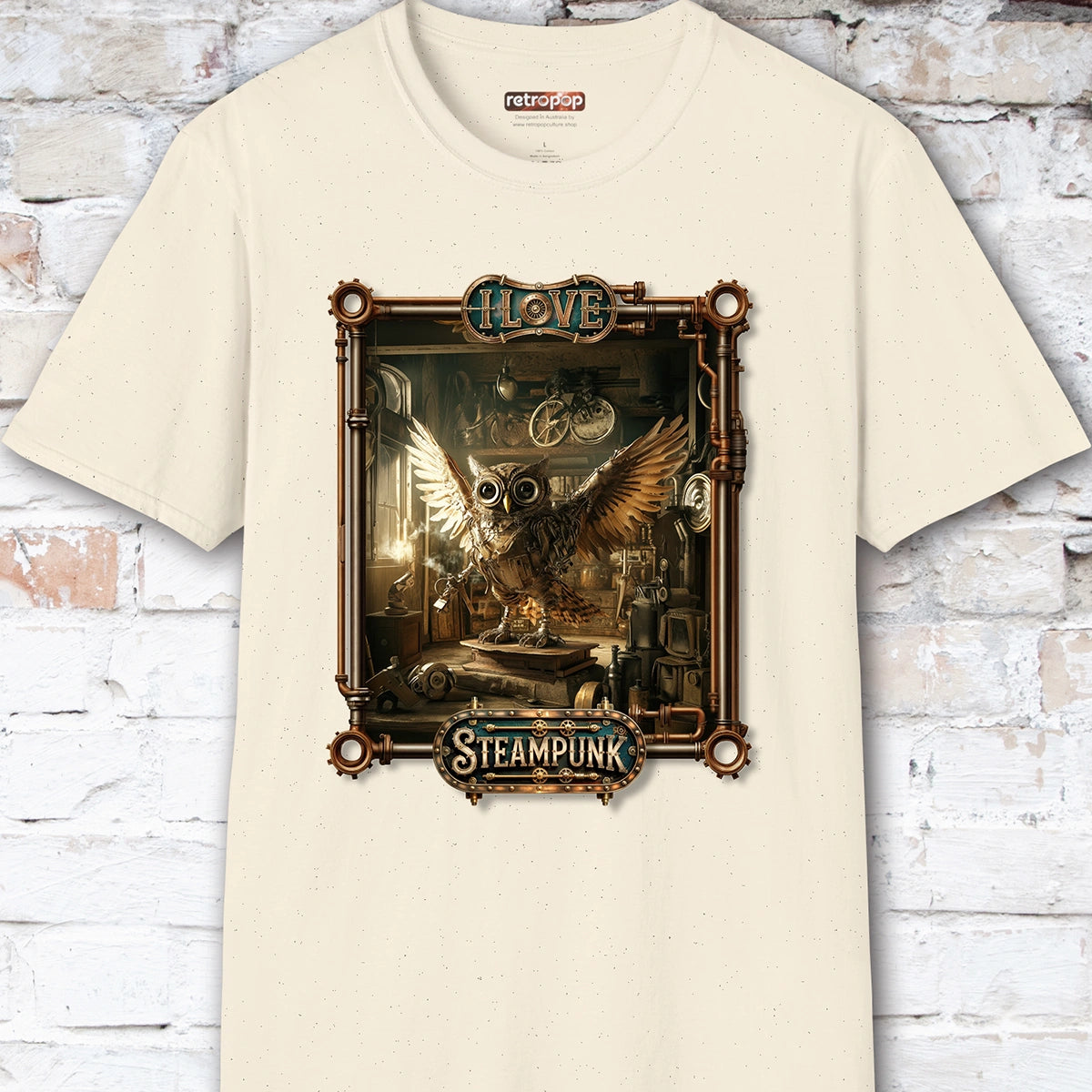 I love Steampunk Owl #17 Unisex T shirt