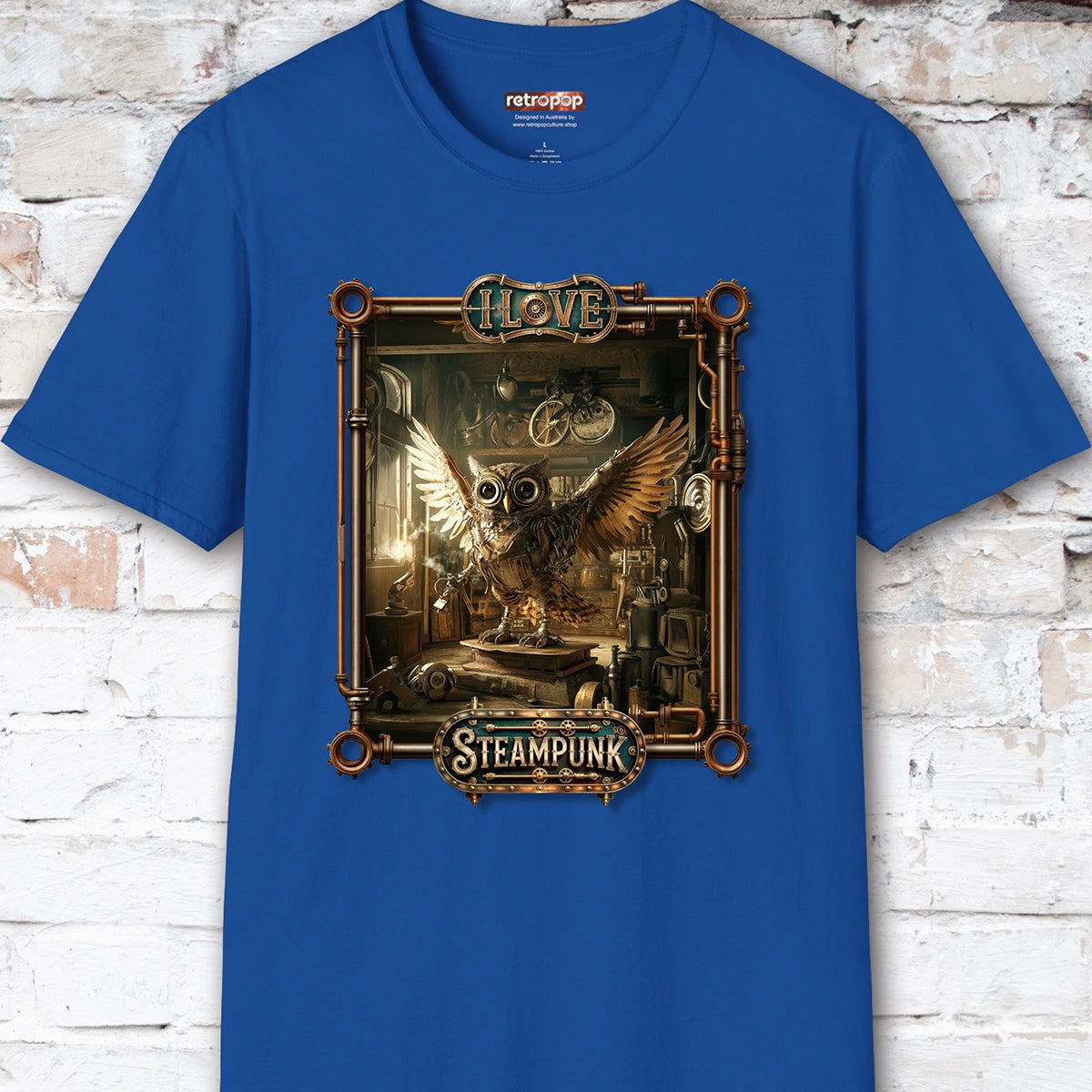 I love Steampunk Owl #17 Unisex T shirt