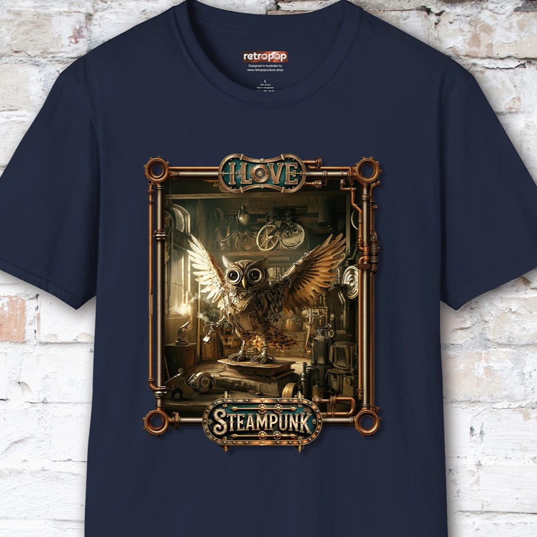 I love Steampunk Owl #17 Unisex T shirt