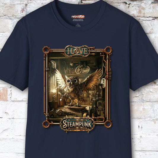I love Steampunk Owl #17 Unisex T shirt