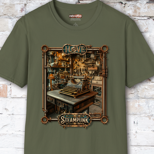 I love Steampunk Typewriter #11 Unisex T shirt