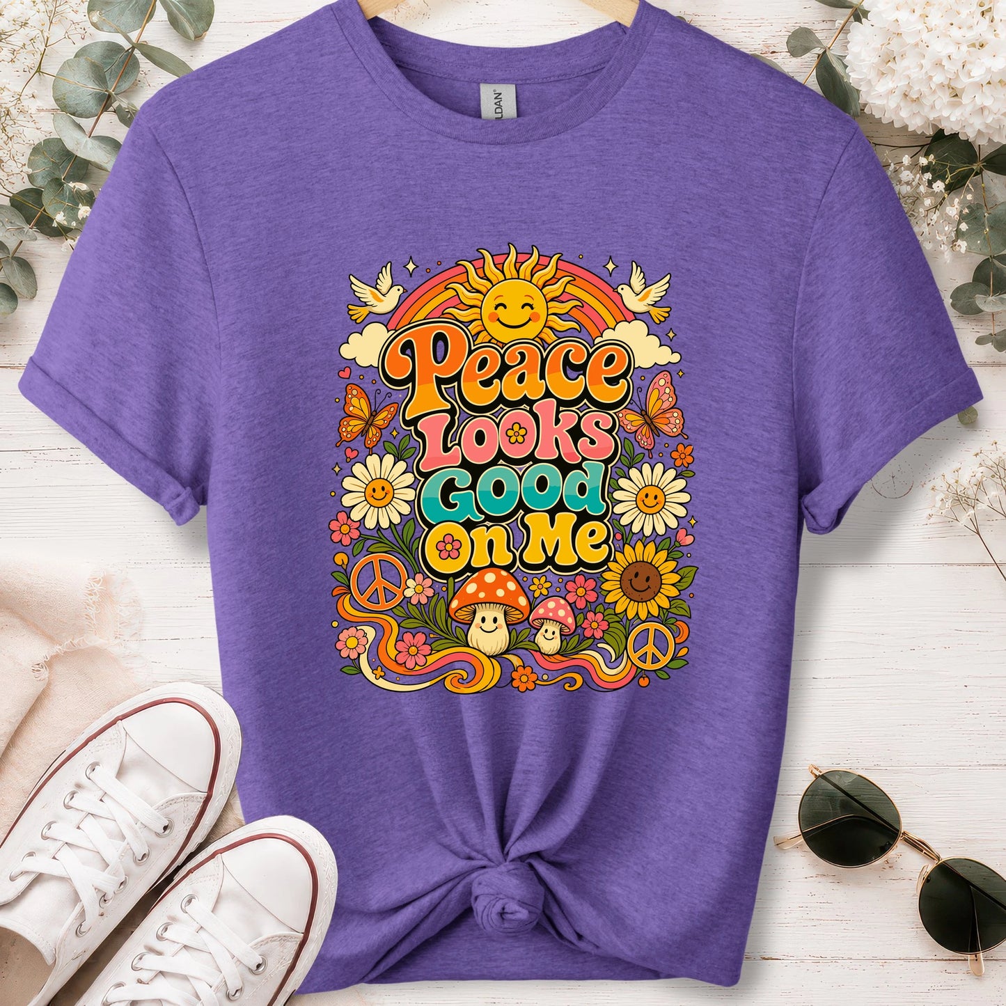 Peace looks good on me unisex T shirt