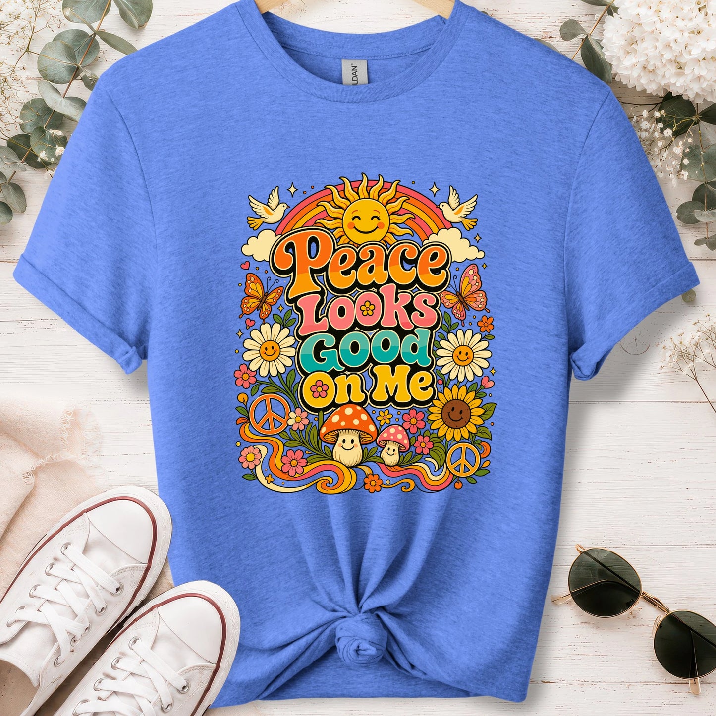 Peace looks good on me unisex T shirt