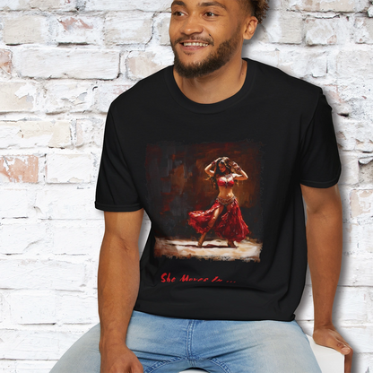 She moves in Mysterious Ways Unisex T shirt