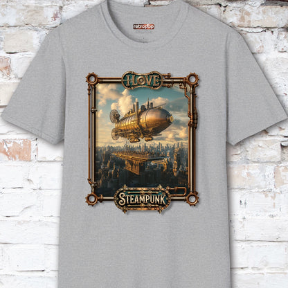 I love Steampunk Airship #12 Unisex T shirt