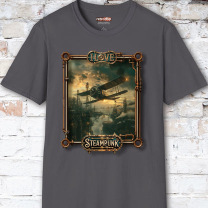 I love Steampunk Biplane #10 Unisex T shirt