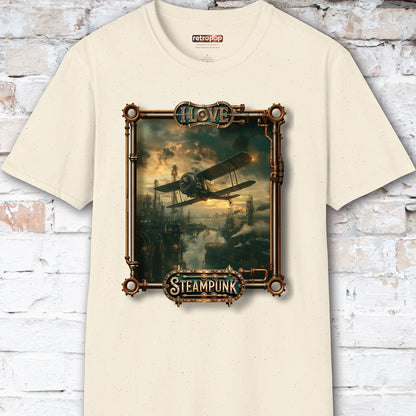 I love Steampunk Biplane #10 Unisex T shirt