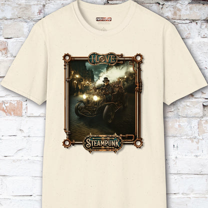 I love Steampunk Man in Car #8 Unisex T shirt