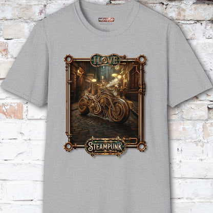 I love Steampunk Motorcycle #7 Unisex T shirt