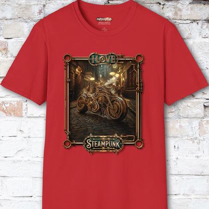 I love Steampunk Motorcycle #7 Unisex T shirt