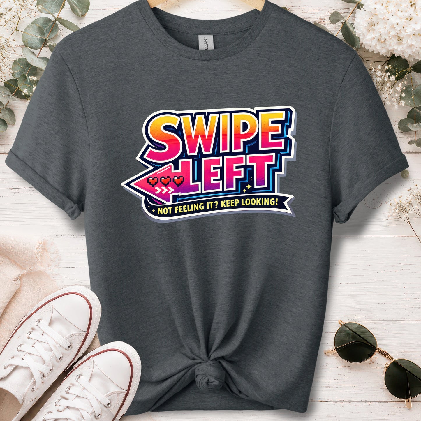 Swipe left #1 unisex T shirt