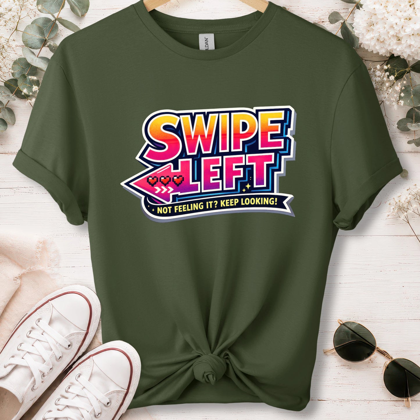 Swipe left #1 unisex T shirt