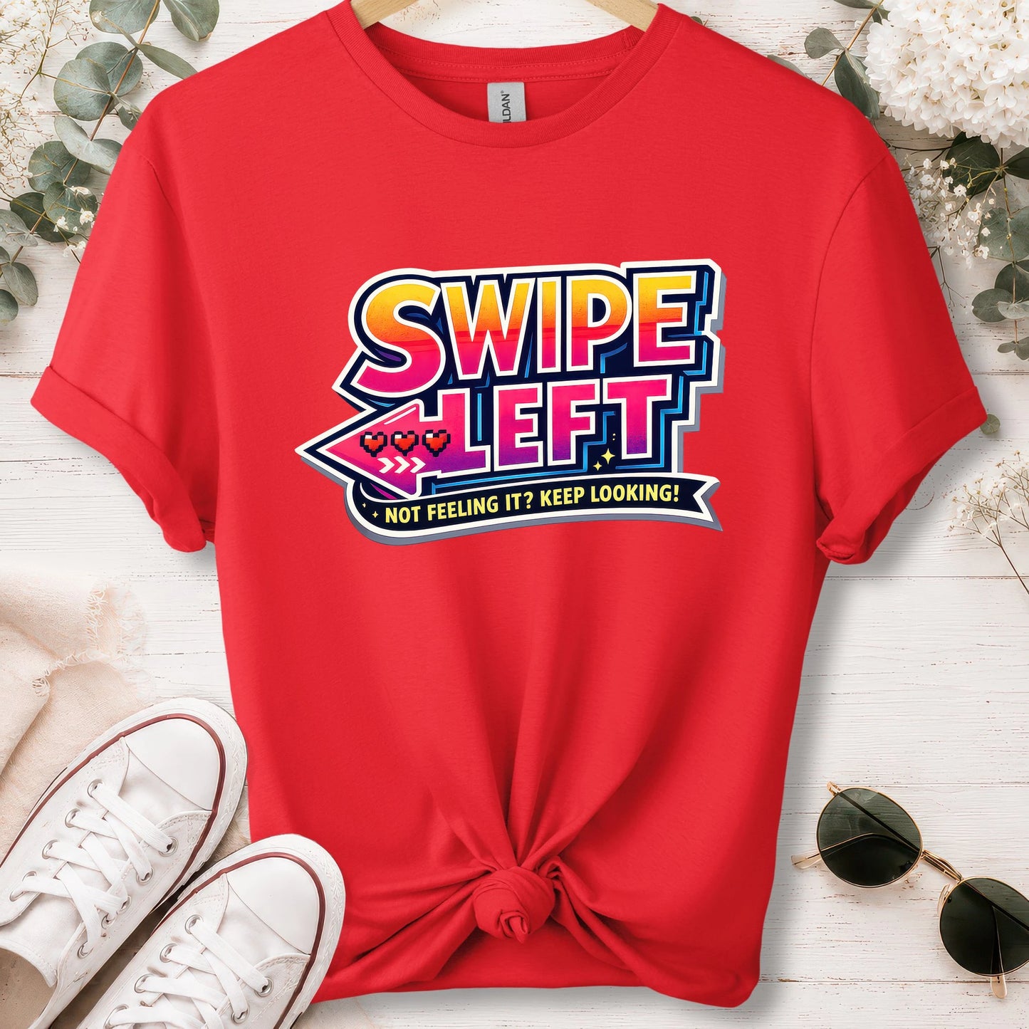 Swipe left #1 unisex T shirt