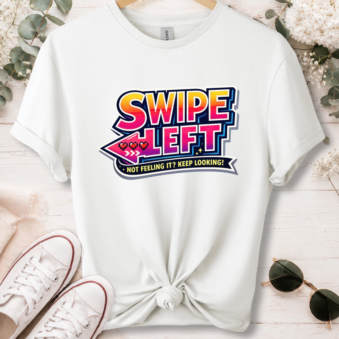 Swipe left #1 unisex T shirt