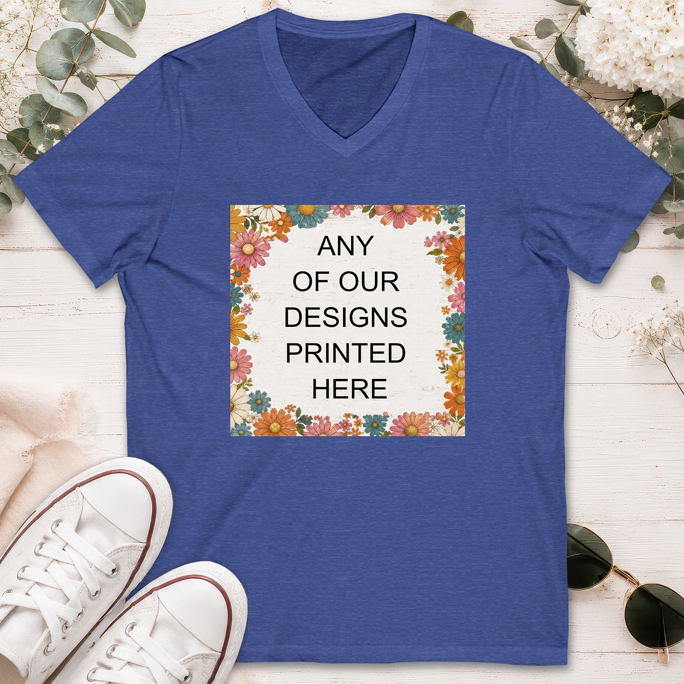 V-NECK T shirt - ANY OF OUR DESIGNS - Short Sleeve