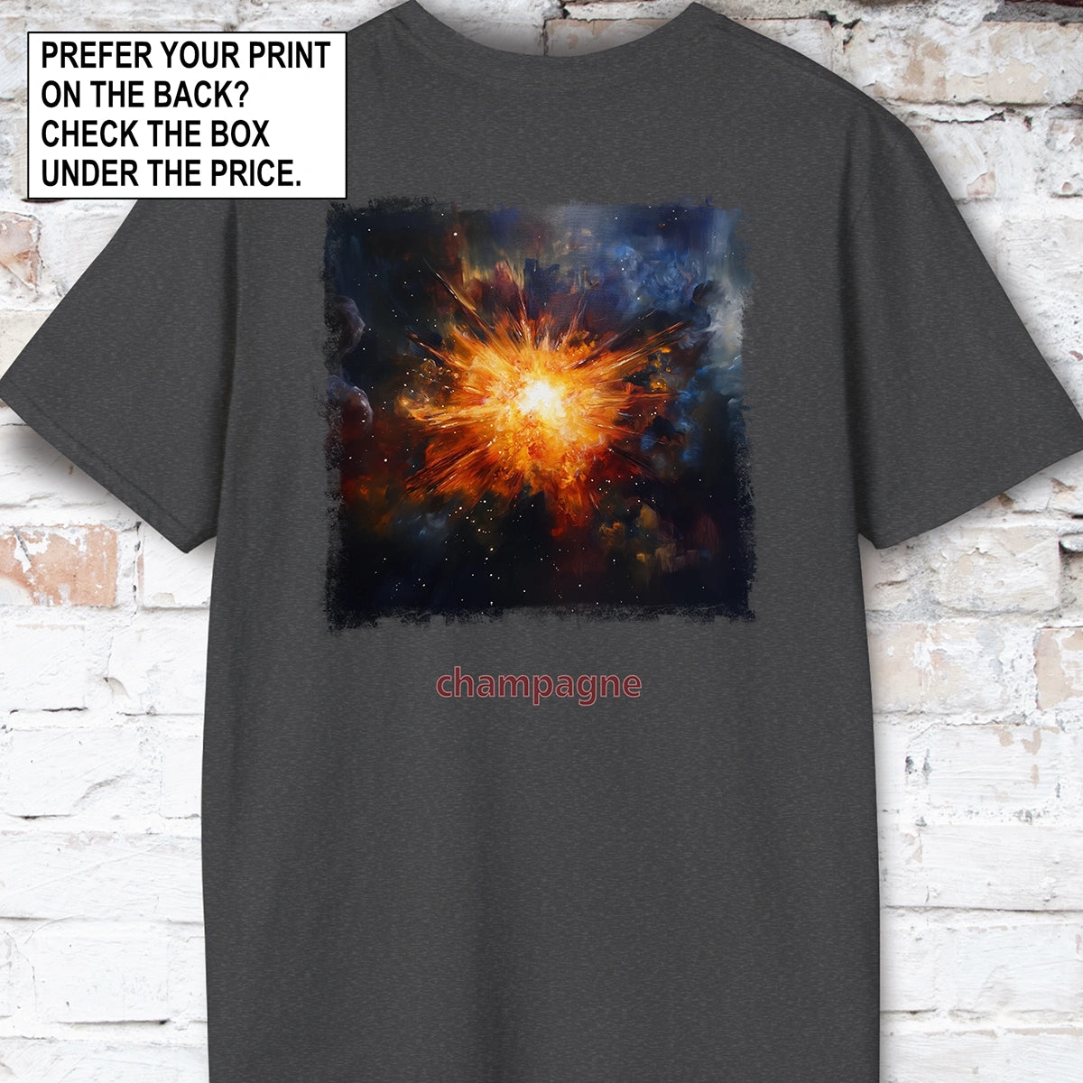 Champagne Supernova Unisex T shirt