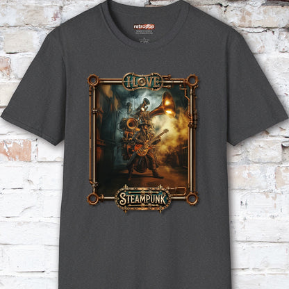 I love Steampunk Guitarist #13 Unisex T shirt