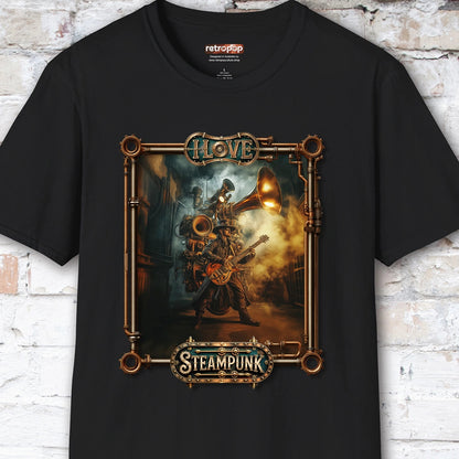 I love Steampunk Guitarist #13 Unisex T shirt