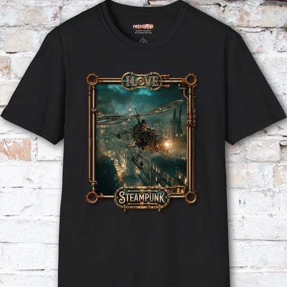I love Steampunk Gyrocopter #3 Unisex T shirt