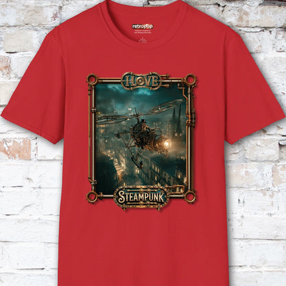 I love Steampunk Gyrocopter #3 Unisex T shirt