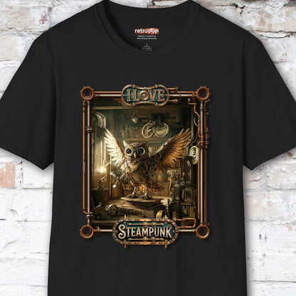 I love Steampunk Owl #17 Unisex T shirt